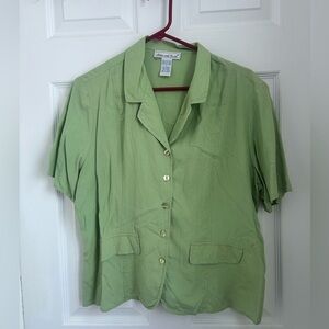 Vintage Anna and Frank Silk green shirt
